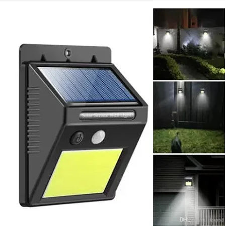 Luminaria Solar Luz Led Com Sensor De Presença Automático