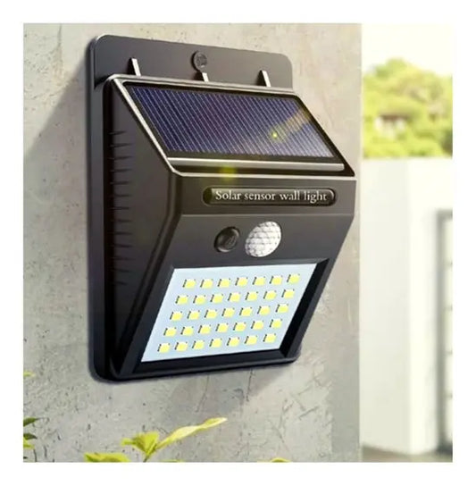 Luminaria Solar Luz Led Com Sensor De Presença Automático